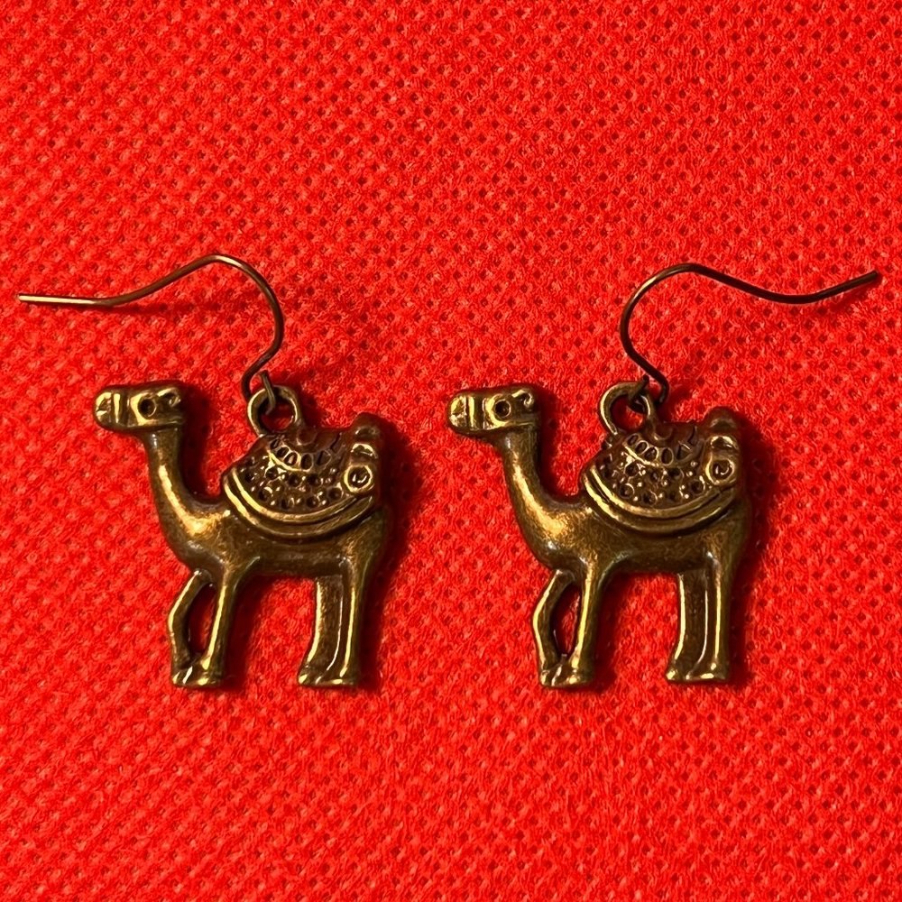 Camel Bronze Tone Earrings